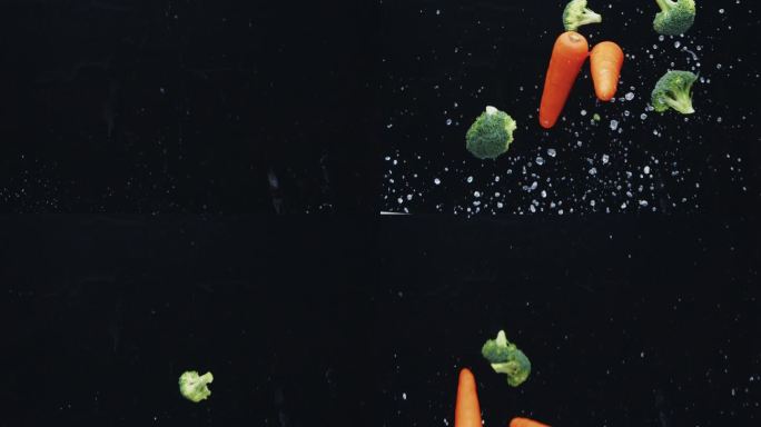 蔬菜掉入喷溅美食摄影产品摄影