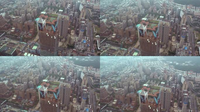 台湾台北市鸟瞰图俯瞰全景发展建设宝岛