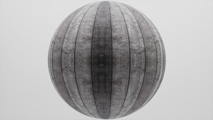 白色背景下的木质旋转球体三维