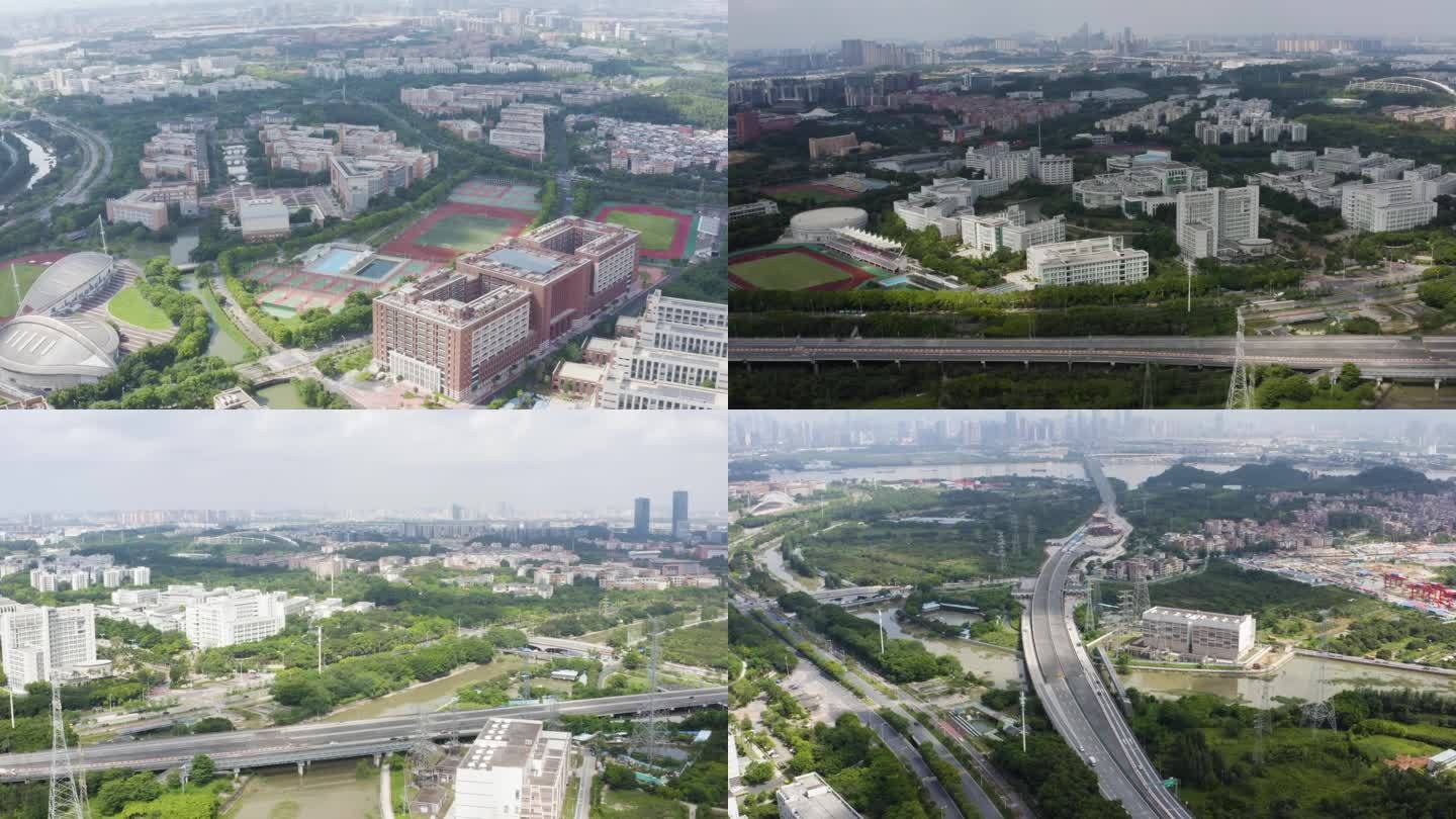 广州番禺城市大学城建筑航拍宣传片