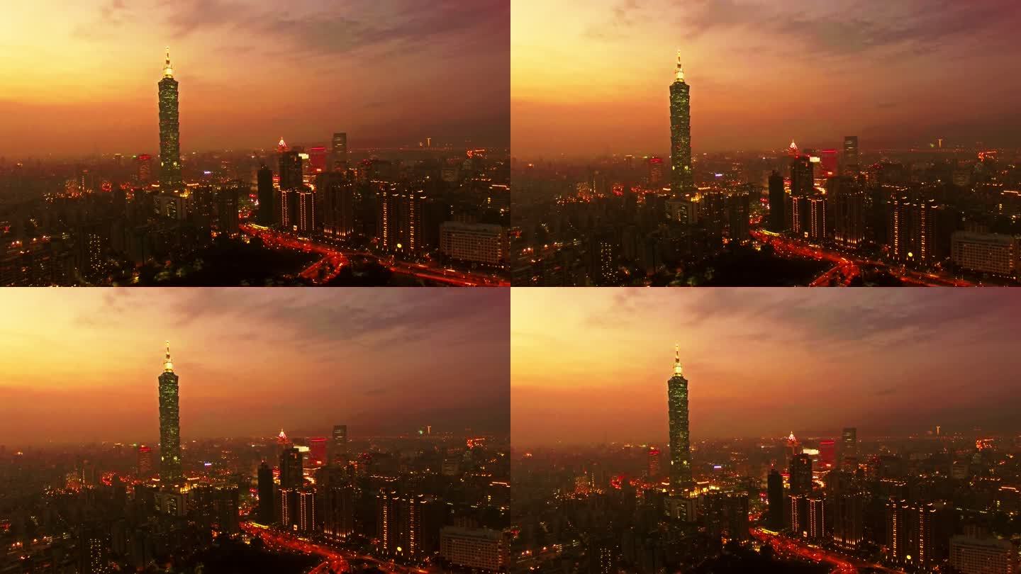 台北101无人机台湾省航拍高楼大厦