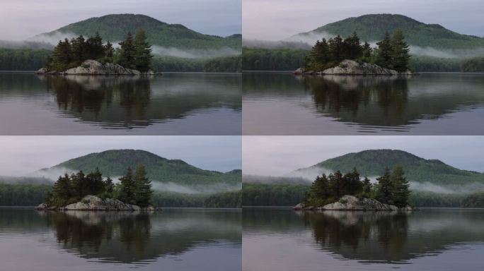 Lac Stukely景观，魁北克，加拿大