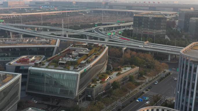 4K原素材-上海虹桥商务区、虹桥正荣中心