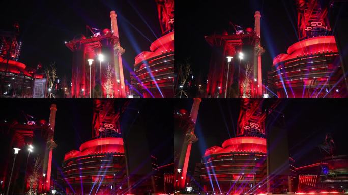 北京石景山首钢园2023年跨年灯光秀