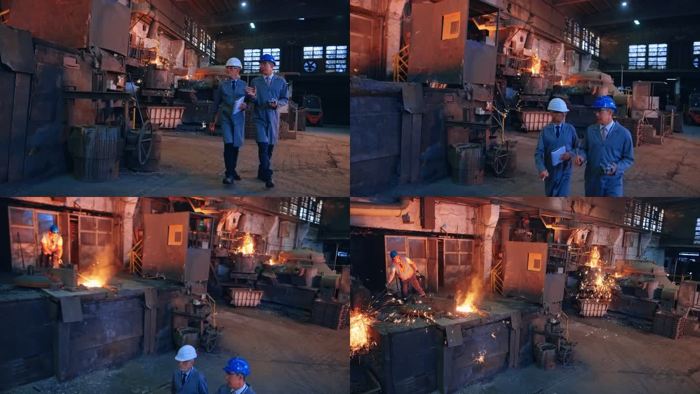 CS安全工程师和运营经理走过铸造厂