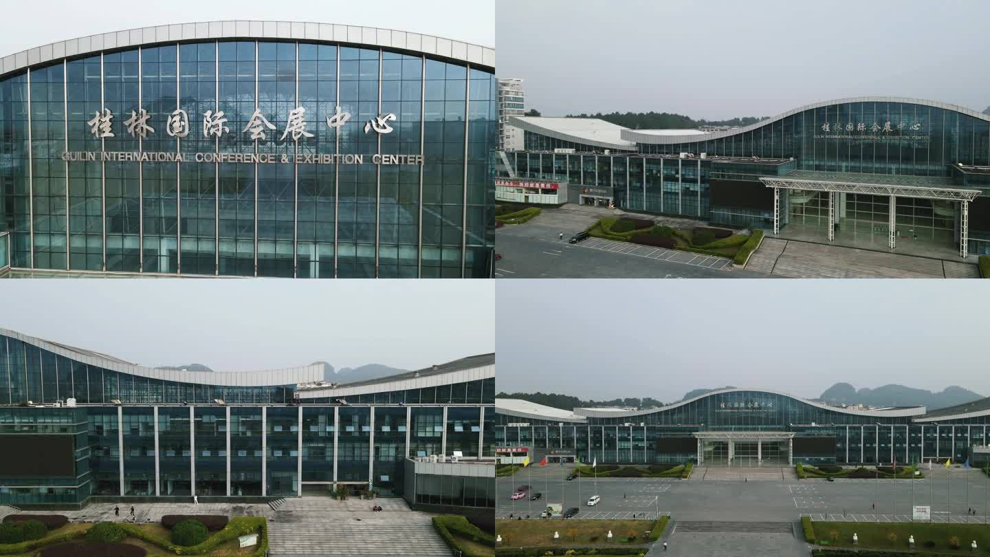 合集广西桂林国际会展中心4K航拍