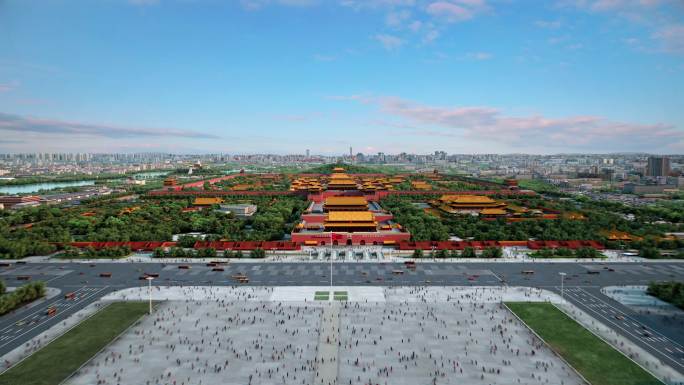 北京中轴线故宫永定门天安门故宫鸟巢水立方
