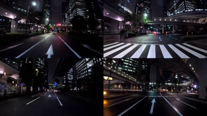 夜间驾驶城市-4K