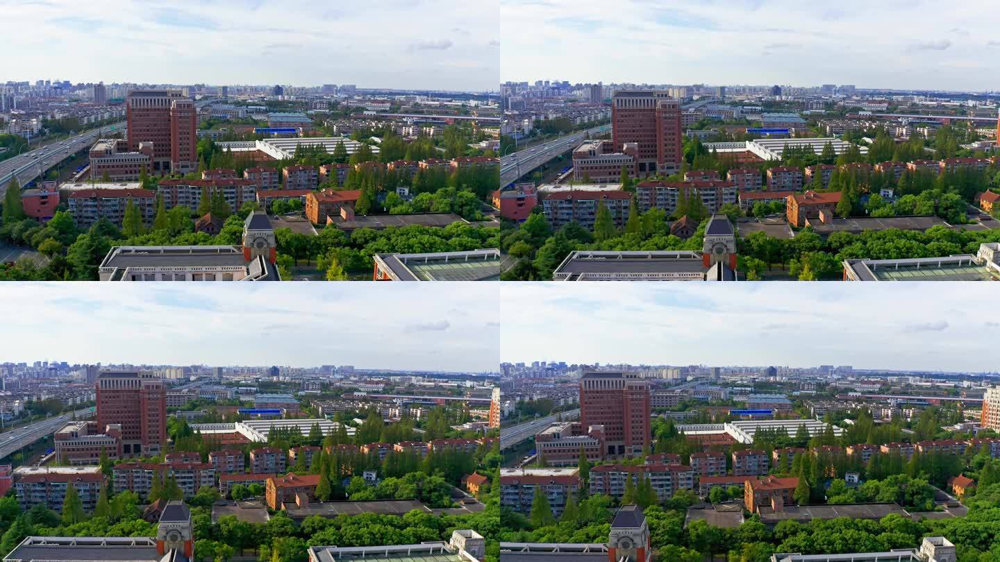 4K上海理工大学校园 航拍视频