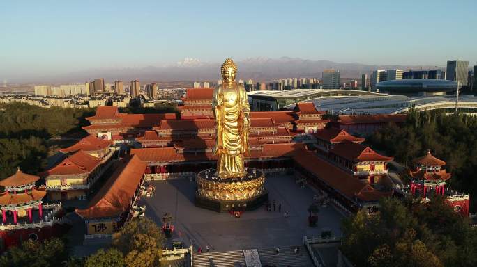 航拍乌鲁木齐红光山大佛寺8