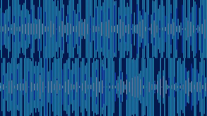 抽象背景，蓝黄色声波在黑色背景上全屏移动。