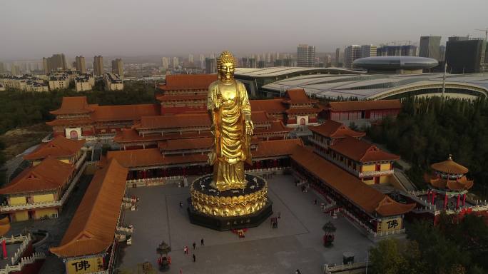 航拍乌鲁木齐红光山大佛寺5