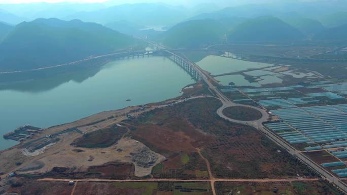 湖北十堰郧阳区郧阳岛远景航拍