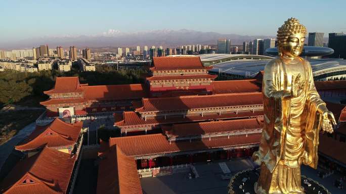 航拍乌鲁木齐红光山大佛寺7