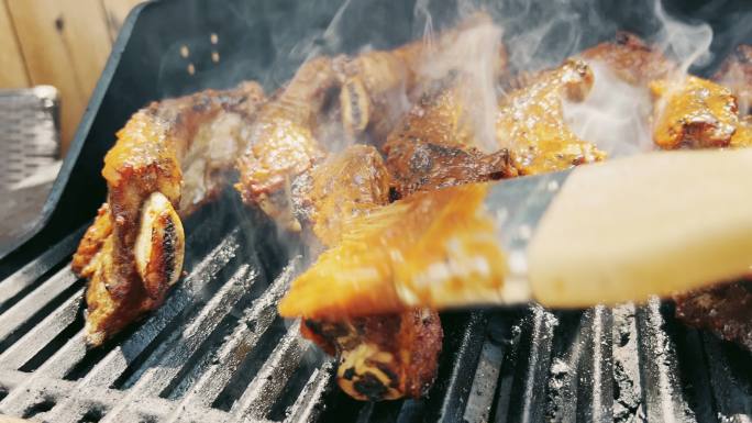 BBQ草饲调味牛排骨4K视频系列