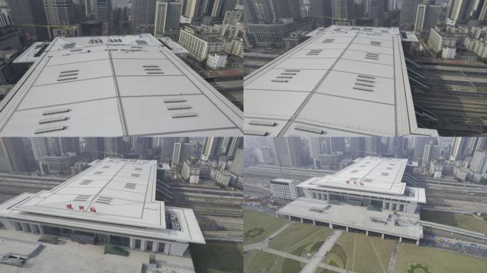 株洲火车站建设4K新车站建设2022素材
