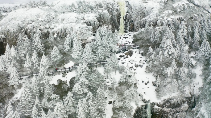 航拍雪景