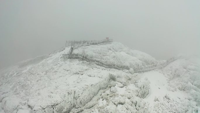 航拍雪景