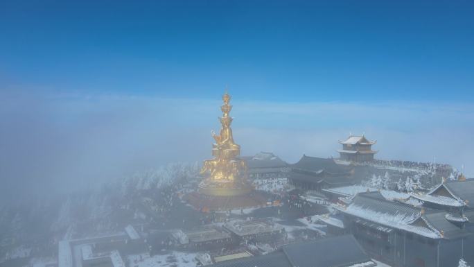 2023银装素裹的峨眉山