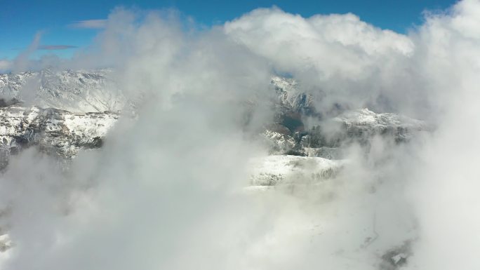 航拍雪景