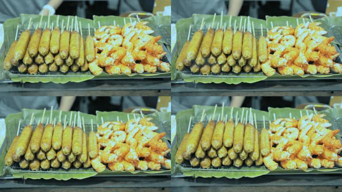 街头食品串串虾小吃