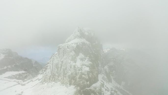 航拍雪景