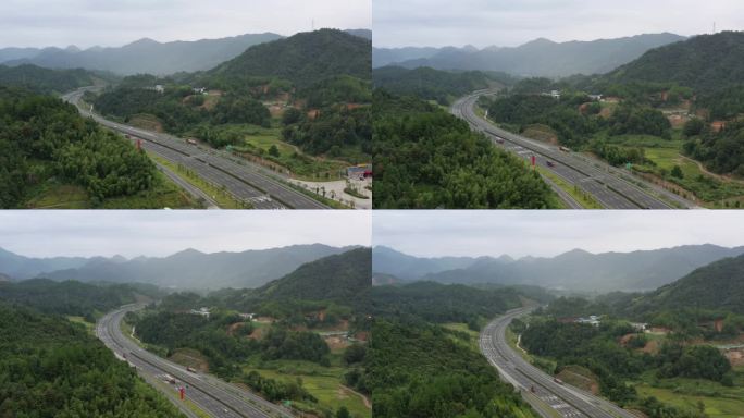 4K原素材-航拍厦蓉高速公路