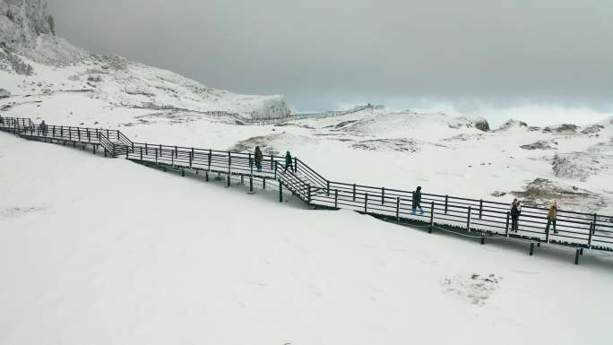 航拍雪景