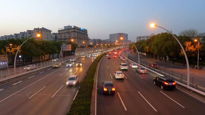 上海城市交通延时视频