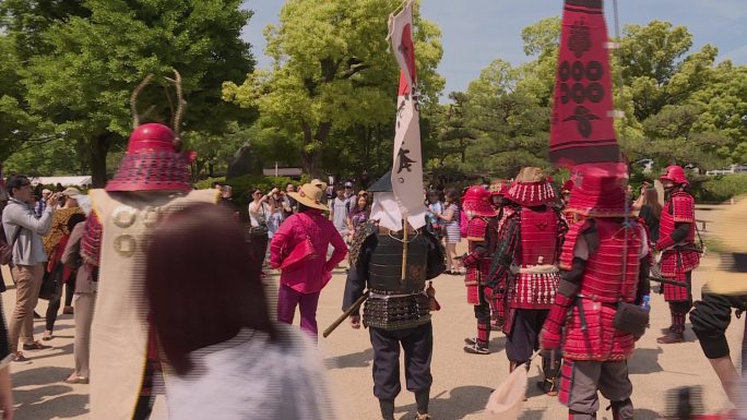 日本大阪古代武士表演