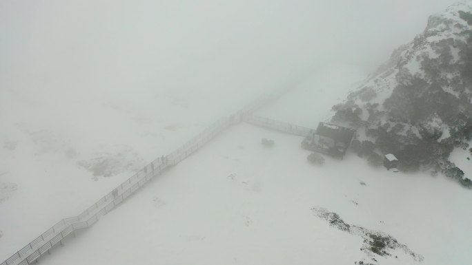 航拍雪景