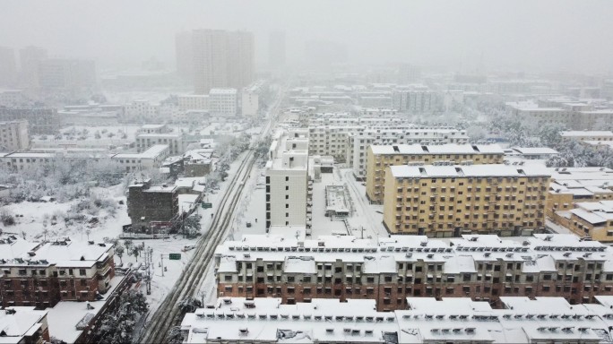 4K冬天下雪如诗如画雪景