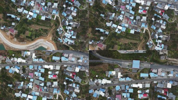 四川雅西高速汉源停车区及大渡河风景航拍