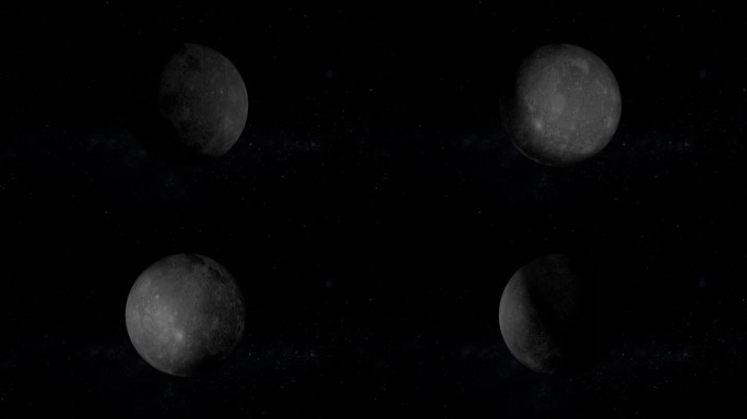月球4K天体星空光照科普展示