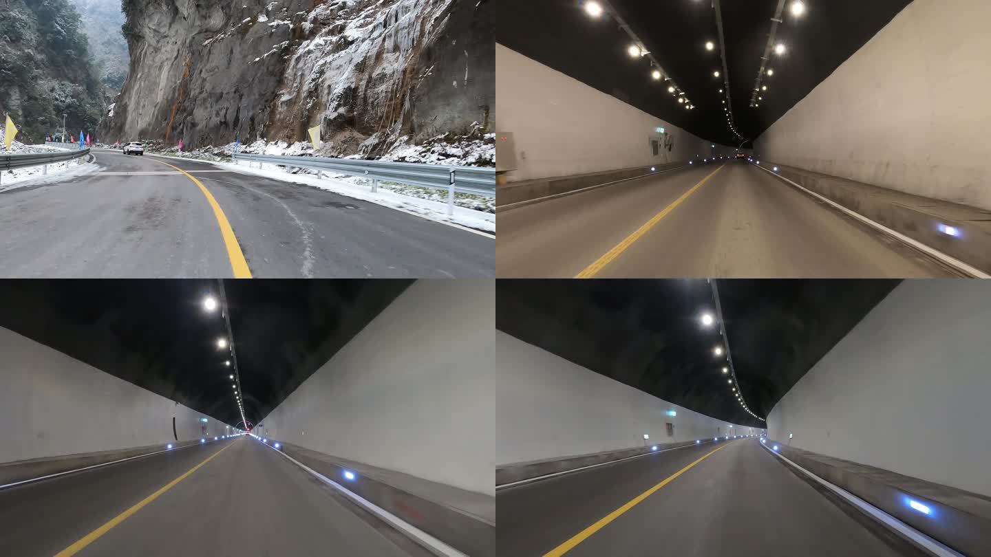 隧道开车行驶第一视角开车绵茂线行驶限速E
