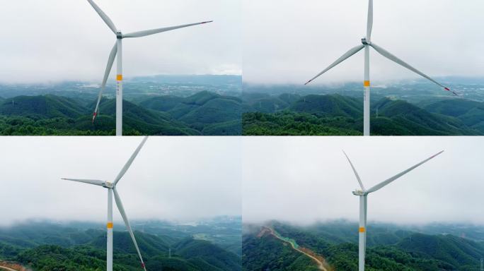 国家电网山顶大风车风力发电场