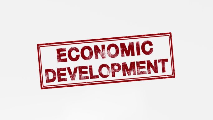 经济经济金融交易财经投资经济发展印章红字