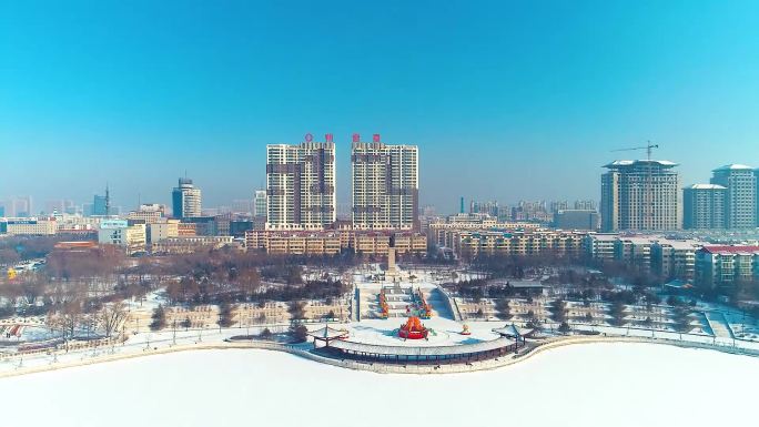 朔州七里河雪景