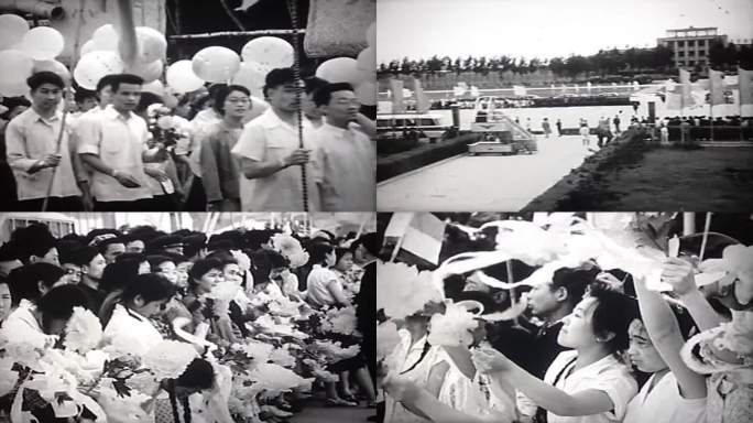 60年代中国欢迎外国友人影像视频
