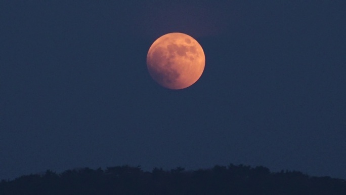 月全蚀红月亮