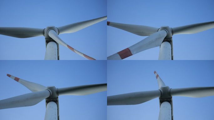 转动的风力发电机