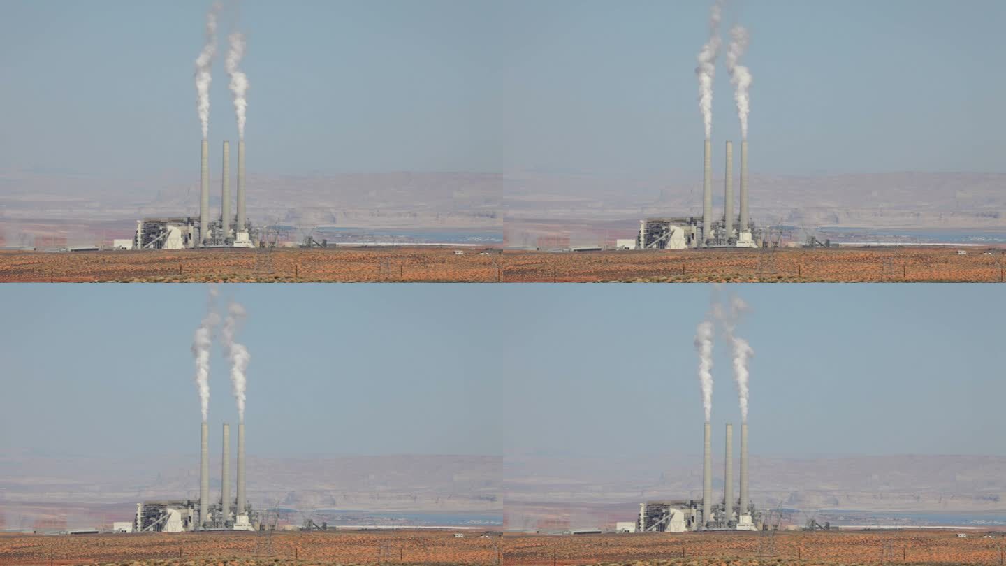 高清视频亚利桑那州佩奇附近的纳瓦霍发电站发电厂