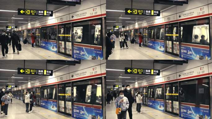 地铁站站台实拍HDR4K高清
