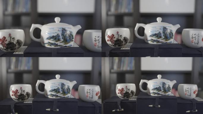 瓷器茶具手绘国画书法