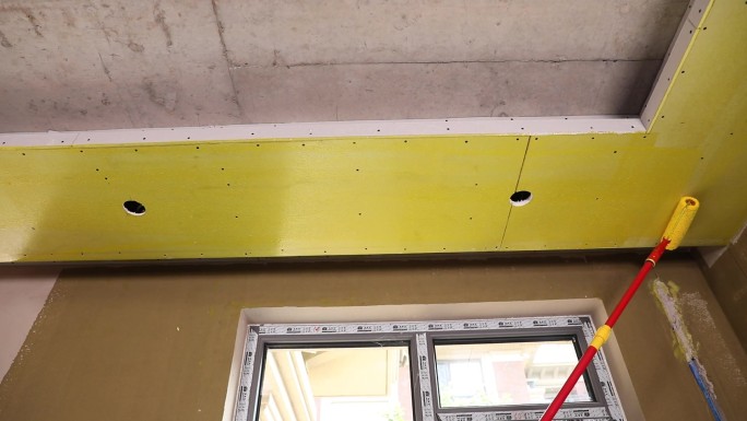 装修施工 界面剂 墙固 黄墙 绿地蓝防水