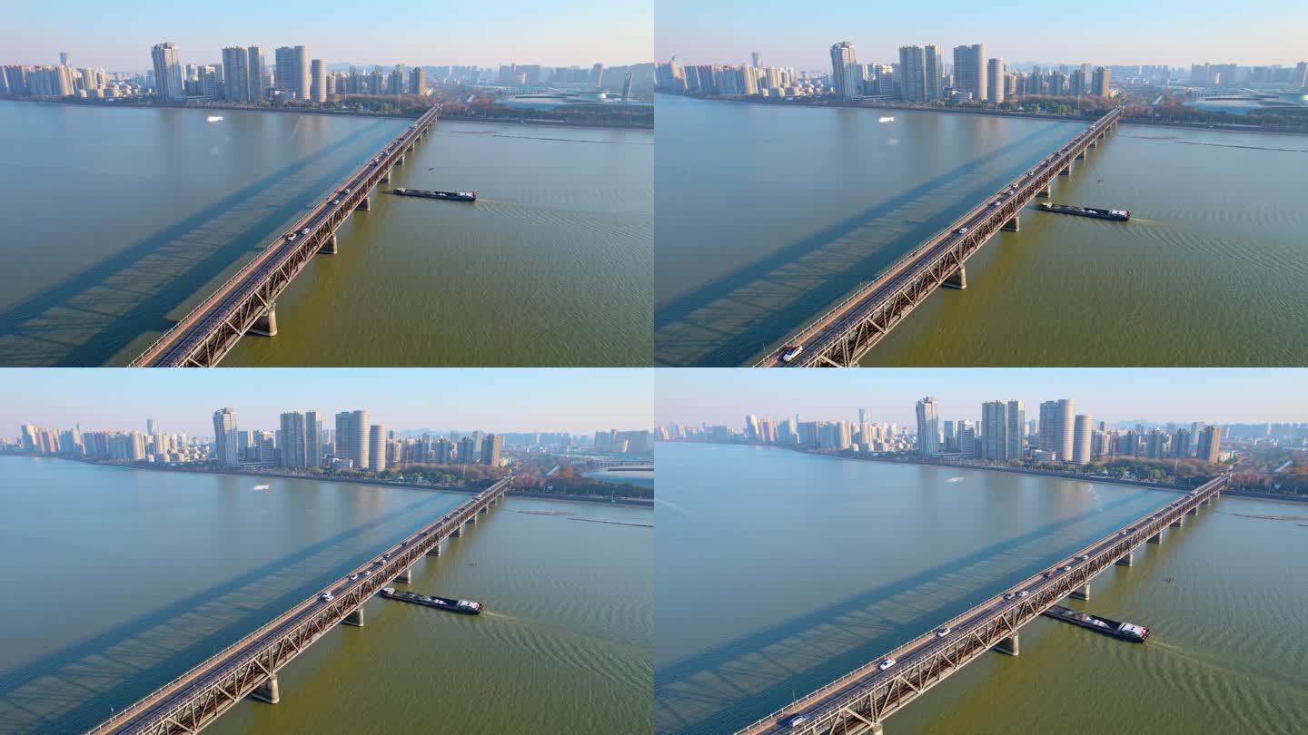 航拍杭州钱江一桥