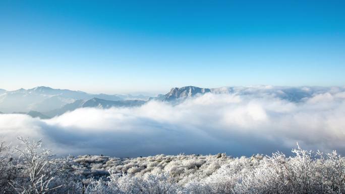 神农架雪景云海延时4K