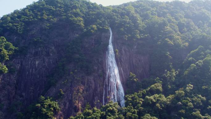 广州从化石门森林公园石门瀑布航拍远景