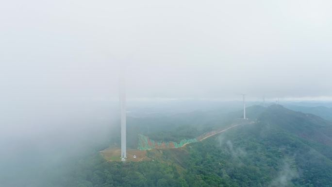 国家电网山顶大风车风力发电场