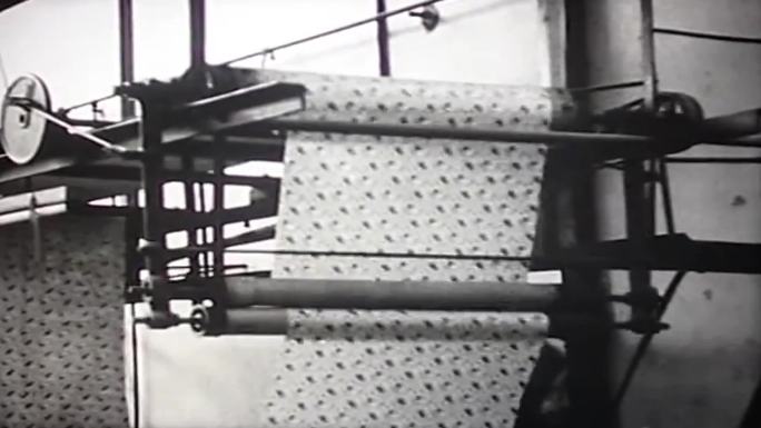 60年代中国花布印染厂影像视频